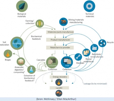 Figuur circulaire economie en bio-economie