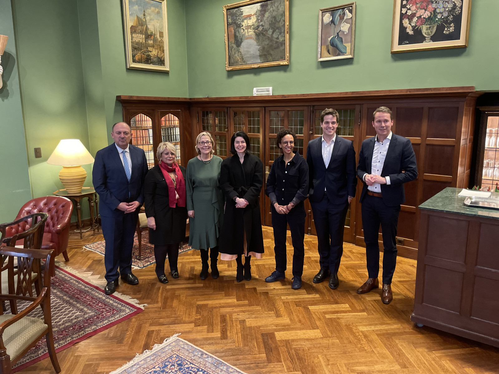 Groepsfoto van de ministers voor Wetenschapsbeleid 