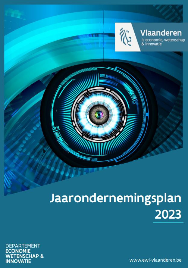 Blauwe cover van Jaarondernemingsplan 2023
