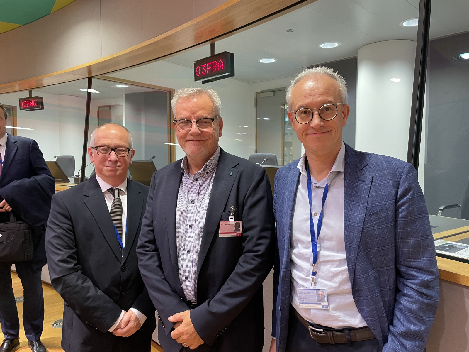 Renaat Schrooten, Jan Pie en Johan Hanssens tijdens de High Level Group on Competitivenes and Growth (HLG COMPGROW)