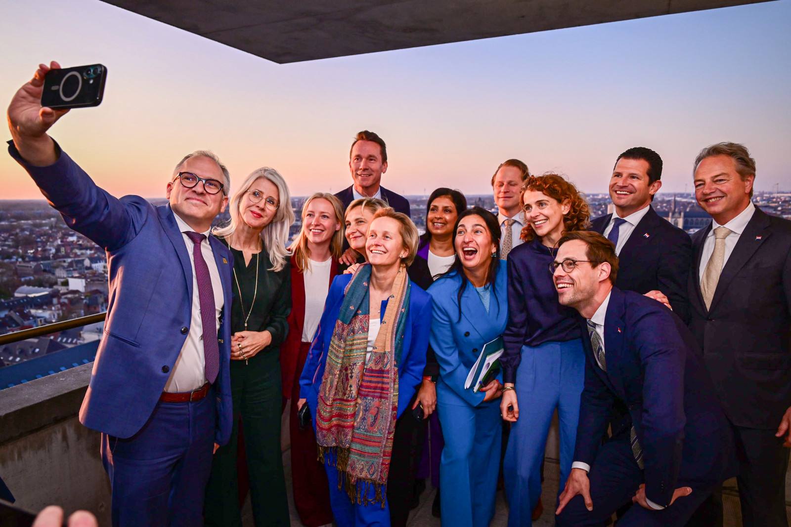 Selfie tijdens Vlaams-Nederlandse top