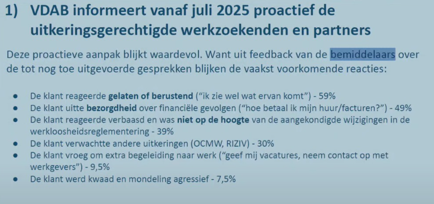 VDAB informeert werkzoekenden